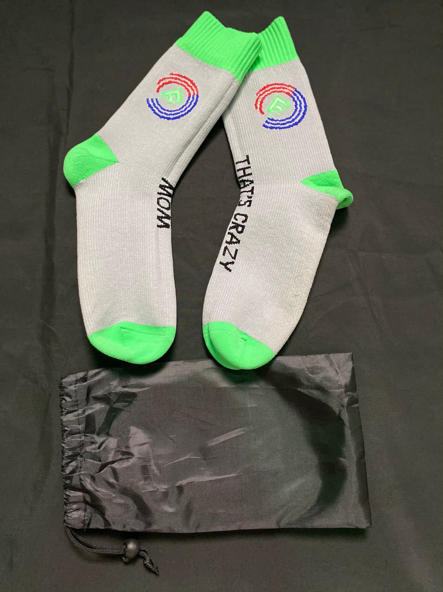 "Wow That's Crazy" WATERPROOF Socks (Grey)