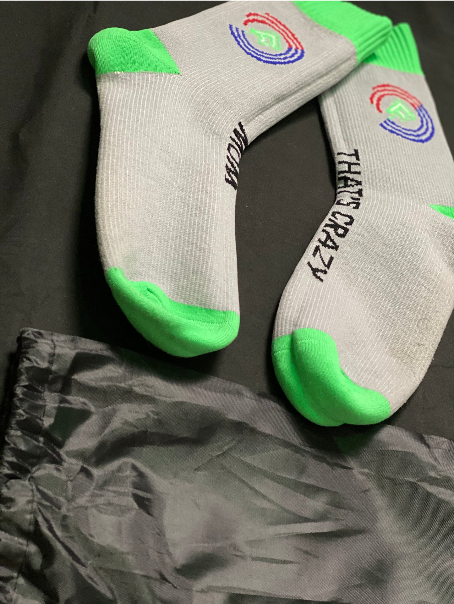 "Wow That's Crazy" WATERPROOF Socks (Grey)