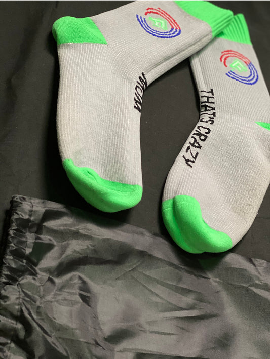 "Wow That's Crazy" WATERPROOF Socks (Grey)